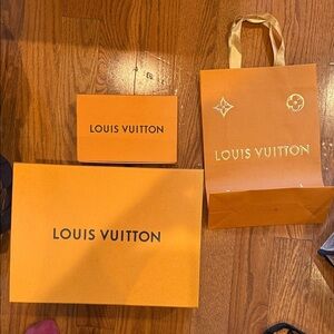 Louis Vuitton Orange Box and Bag Set